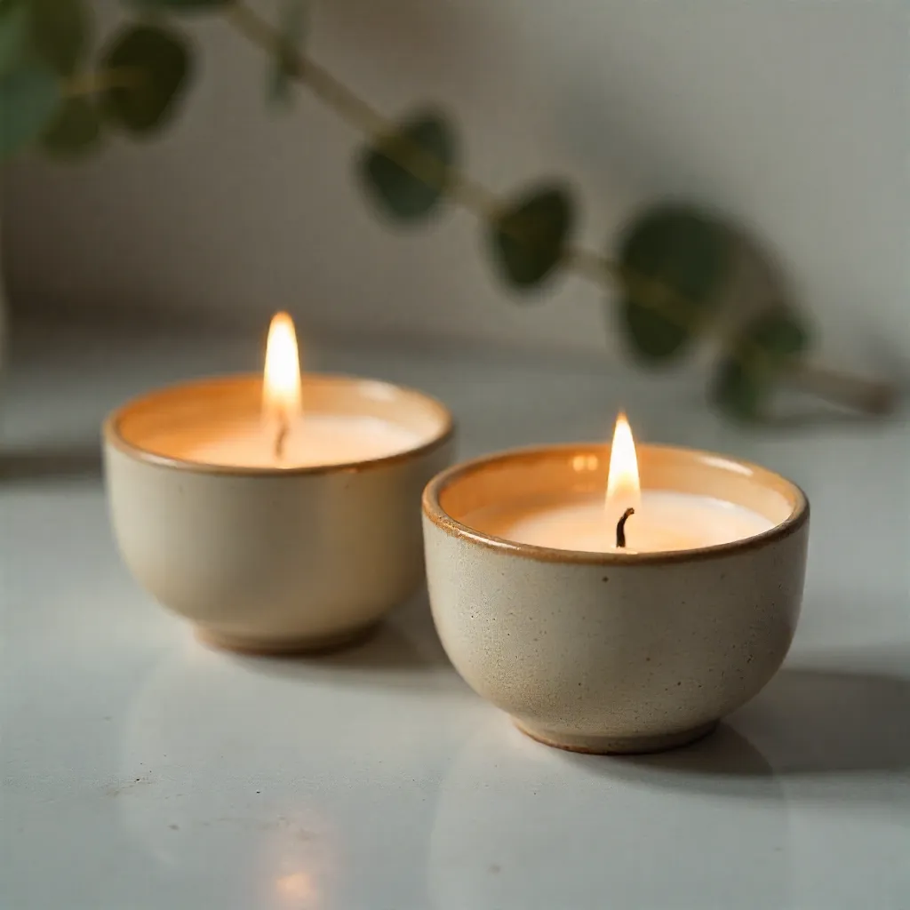 Små votivljus i keramik